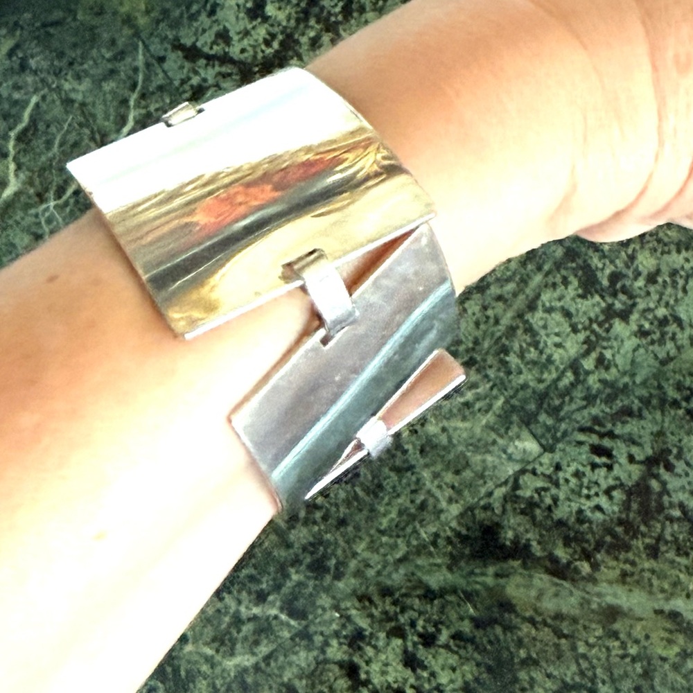 Stunning silver 925 MCM modernist bracelet. Huge squares, comfortable